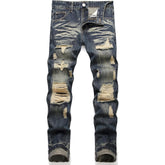 Men's Personality Retro holes Jeans